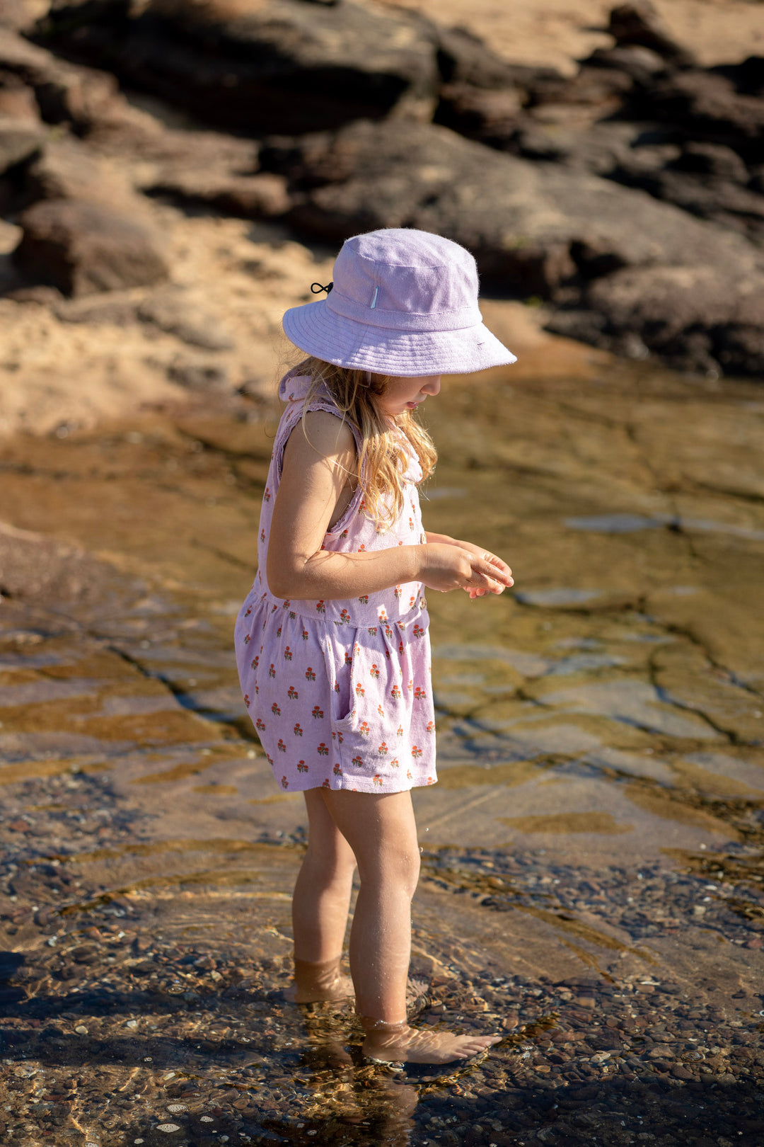 Acorn Lavender Terry Towelling Bucket Hat