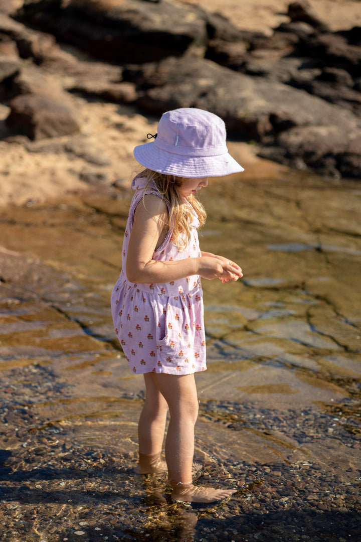 Acorn Lavender Terry Towelling Bucket Hat