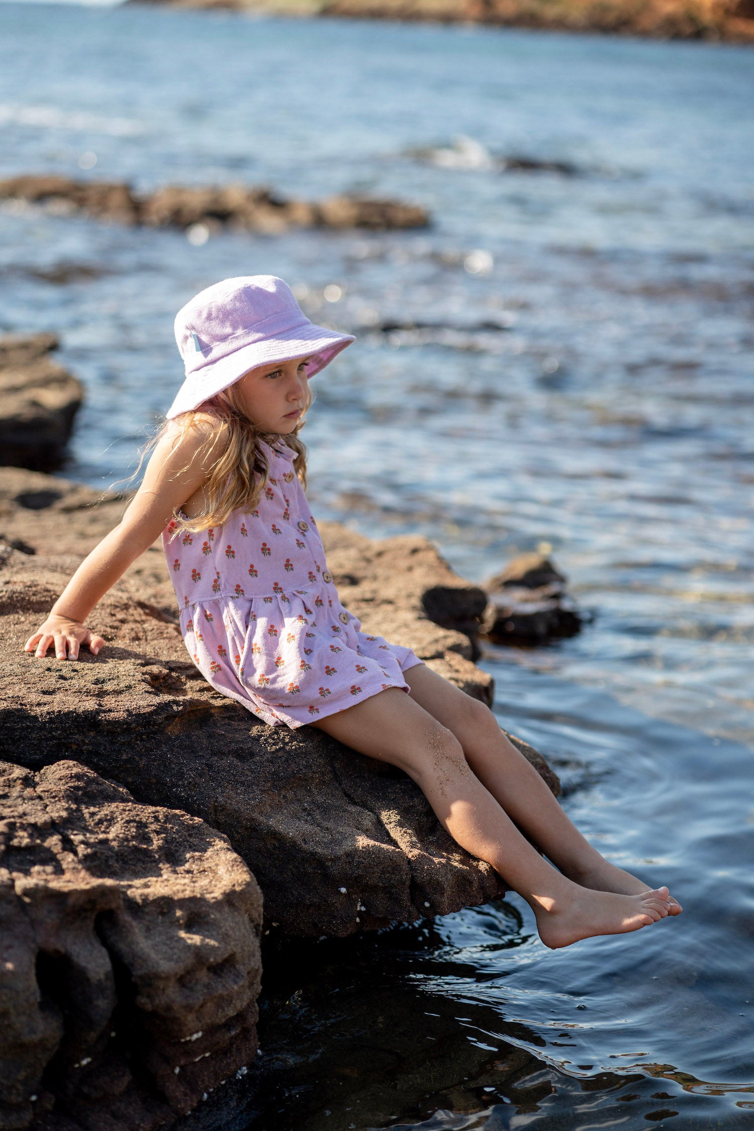 Acorn Lavender Terry Towelling Bucket Hat