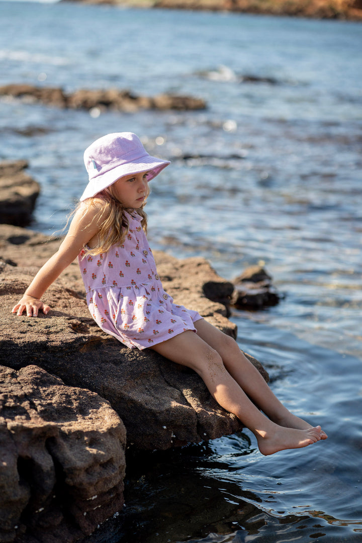 Acorn Lavender Terry Towelling Bucket Hat