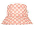 Acorn Pink Checks Broad Brim Bucket Hat