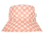 Acorn Pink Checks Broad Brim Bucket Hat