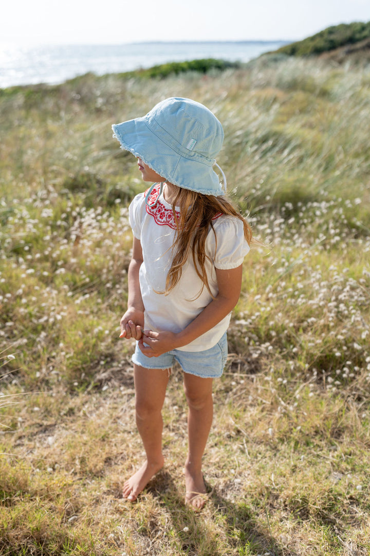 Acorn Seafoam Frayed Bucket Hat