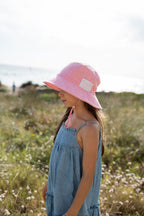 Terry Towelling Bucket Hat - Light Pink