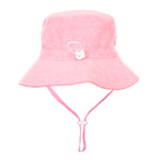 Terry Towelling Bucket Hat - Light Pink