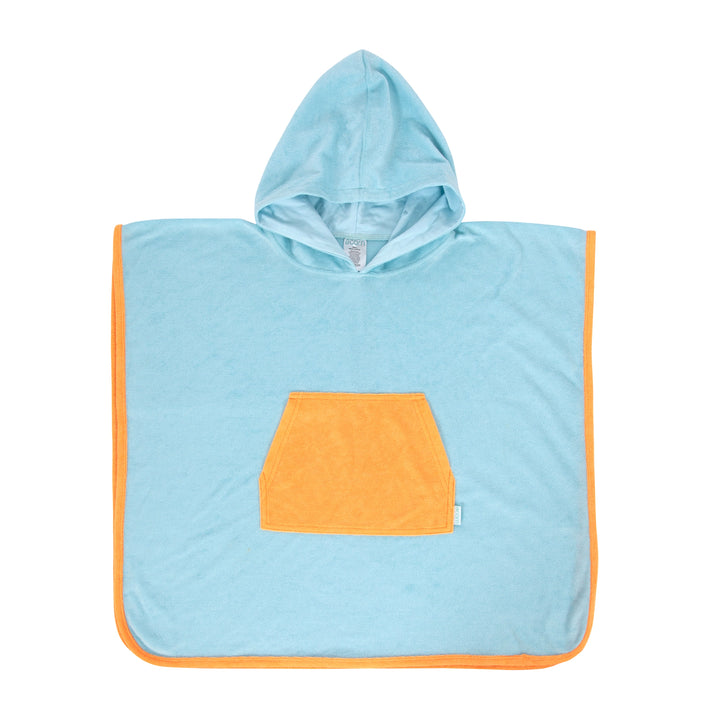 Acorn Light Blue Terry Towelling Hooded Towel Light