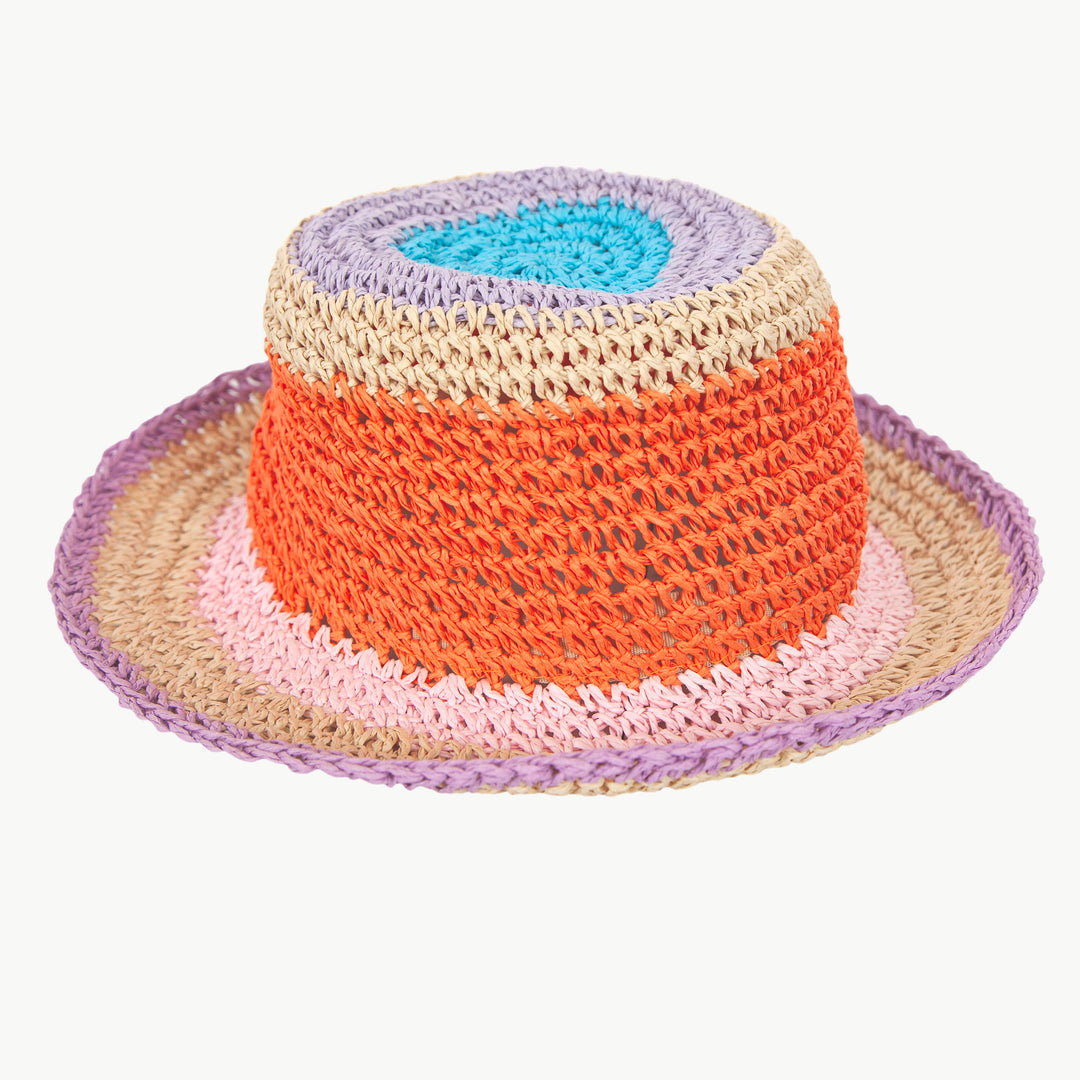 Acorn Astrid Crochet Straw Hat - Multi
