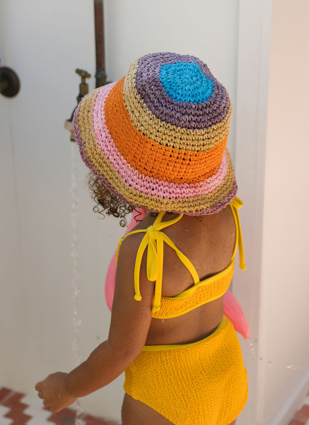 Acorn Astrid Crochet Straw Hat - Multi