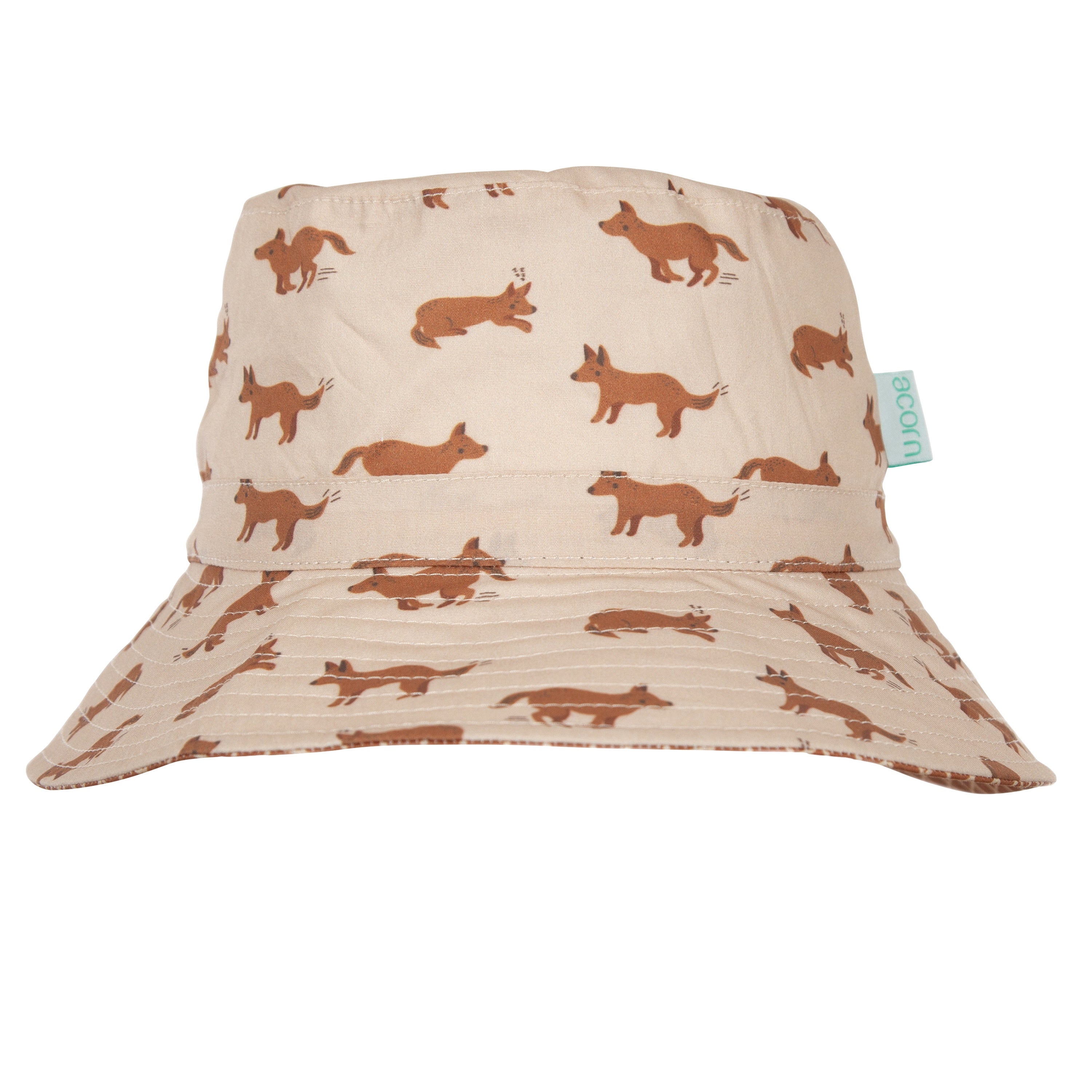 Acorn Red Dog Wide Brim Bucket Hat