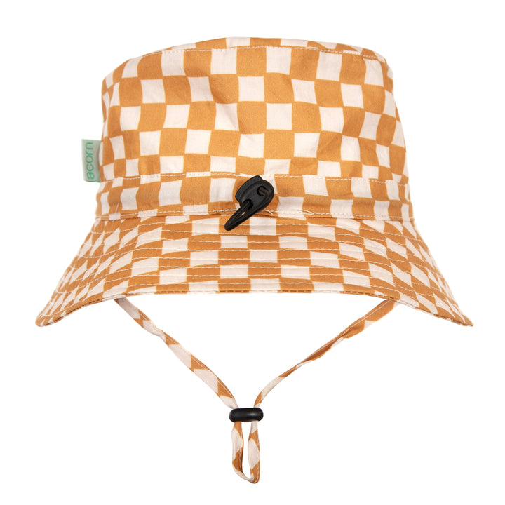 Acorn Checkmate Wide Brim Bucket Hat
