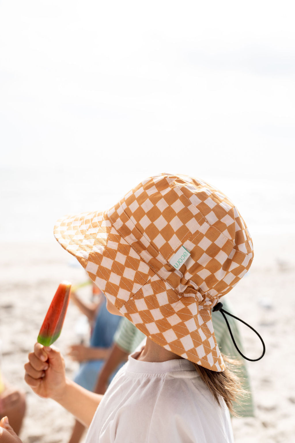 Acorn Checkmate Wide Brim Bucket Hat
