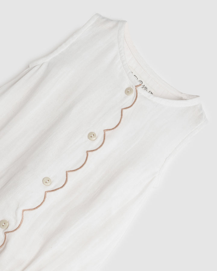 Alex and Ant Bonnie Playsuit - White