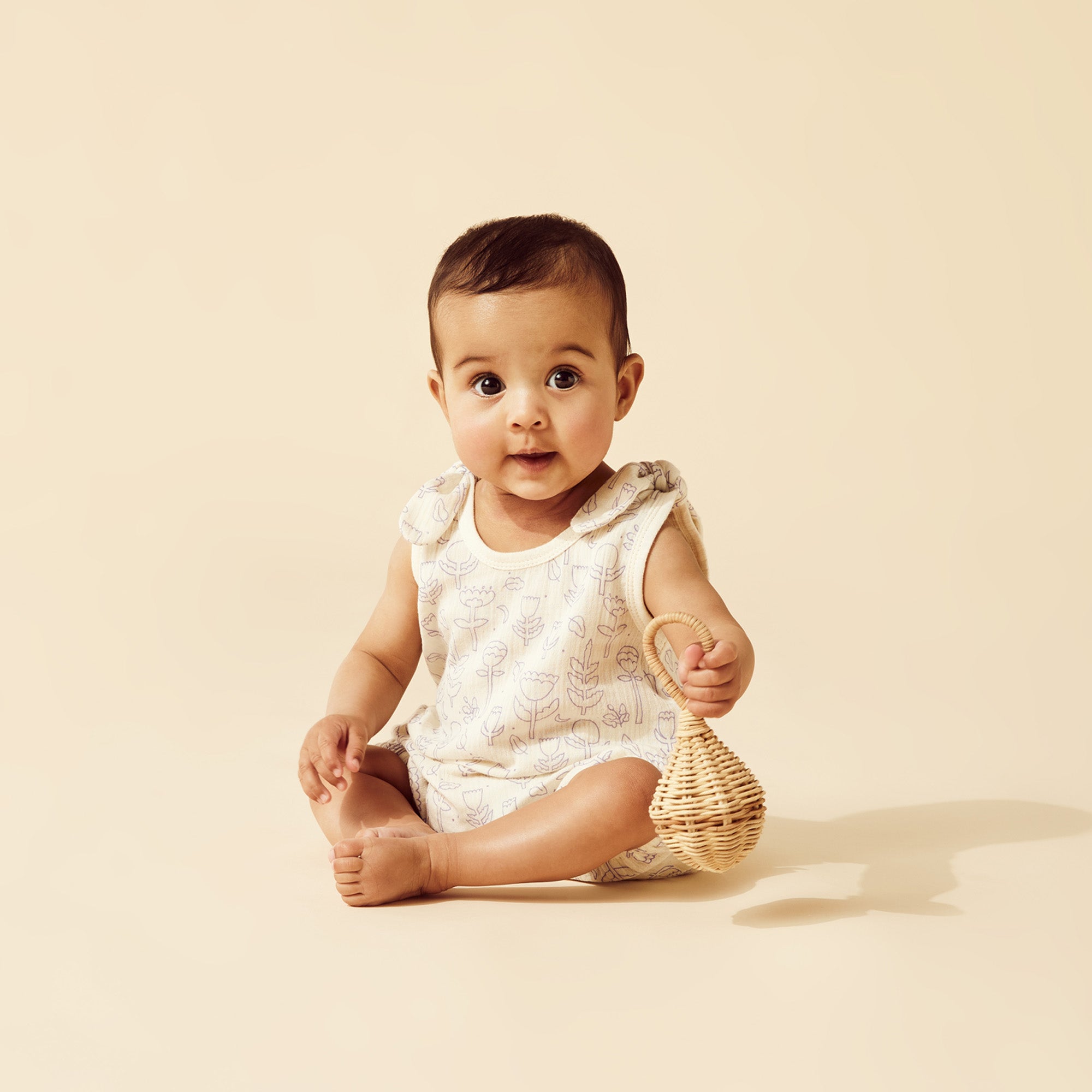 Wilson and Frenchy Flow Organic Crinkle Tie Playsuit