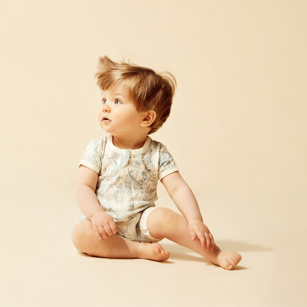 Hello Friends Organic Boyleg Zipsuit