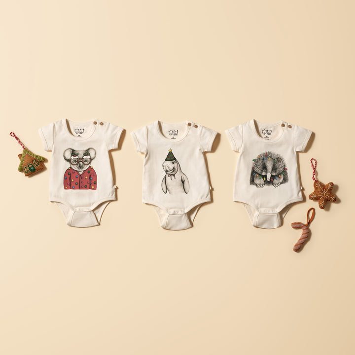 Wilson and Frenchy Puggle Organic Christmas Bodysuit