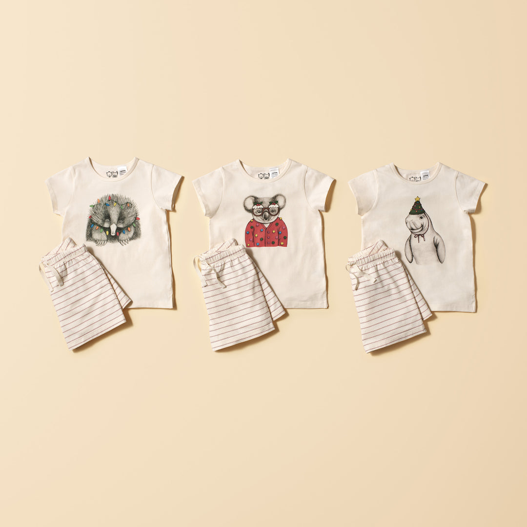 Wilson and Frenchy Dugong Organic Christmas Pyjamas
