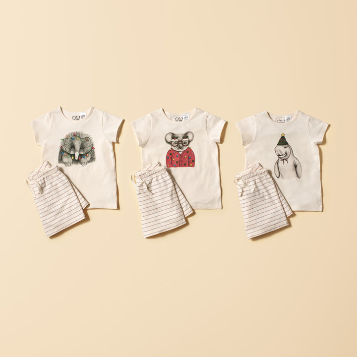 Wilson and Frenchy Dugong Organic Christmas Pyjamas