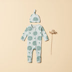 Little Lion Organic Pointelle Zipsuit with Feet