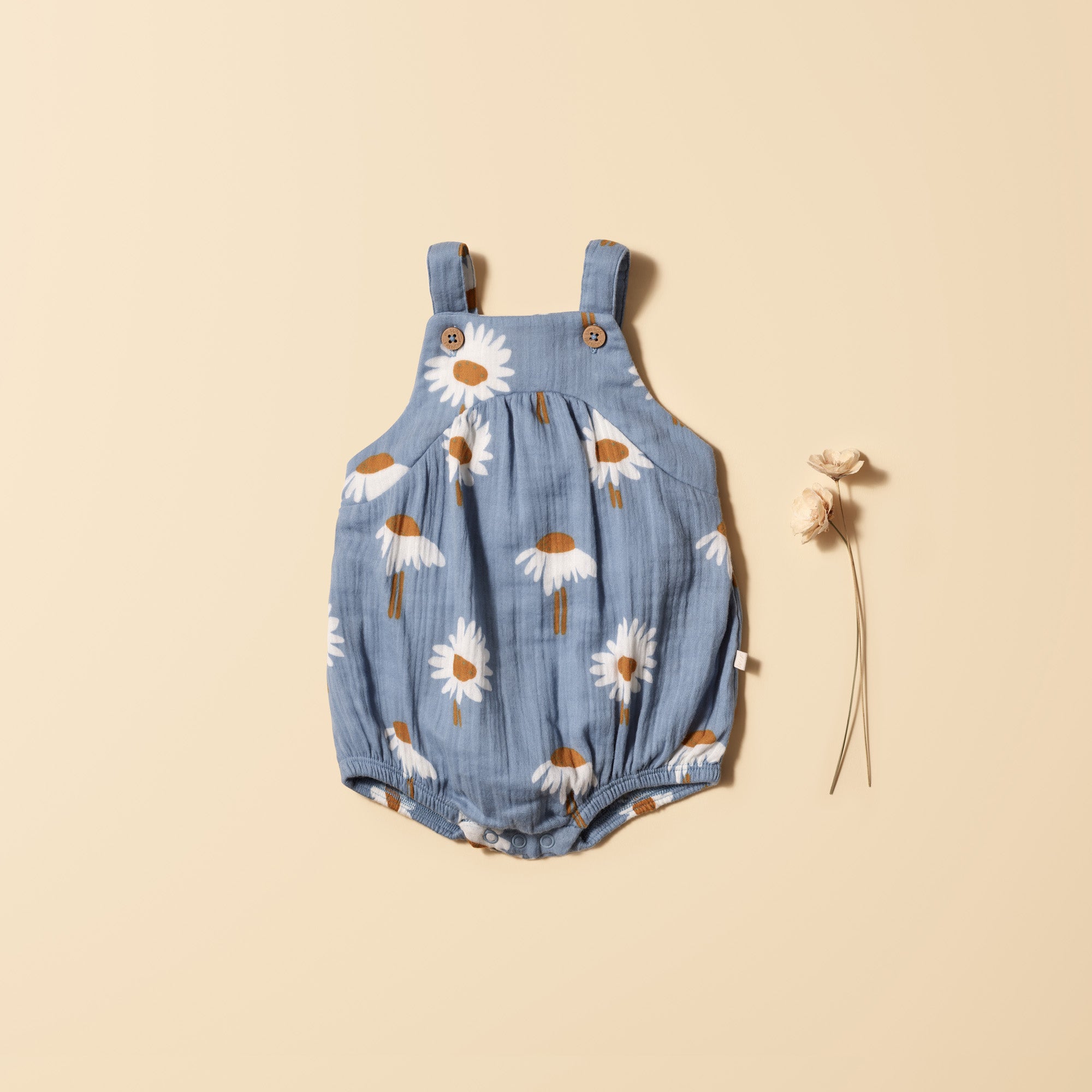 Daisy Floral Organic Crinkle Bodysuit