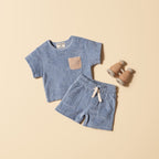 Dusty Blue Organic Terry Short