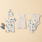 Wilson and Frenchy Nautical Bear Organic Boyleg Zipsuit