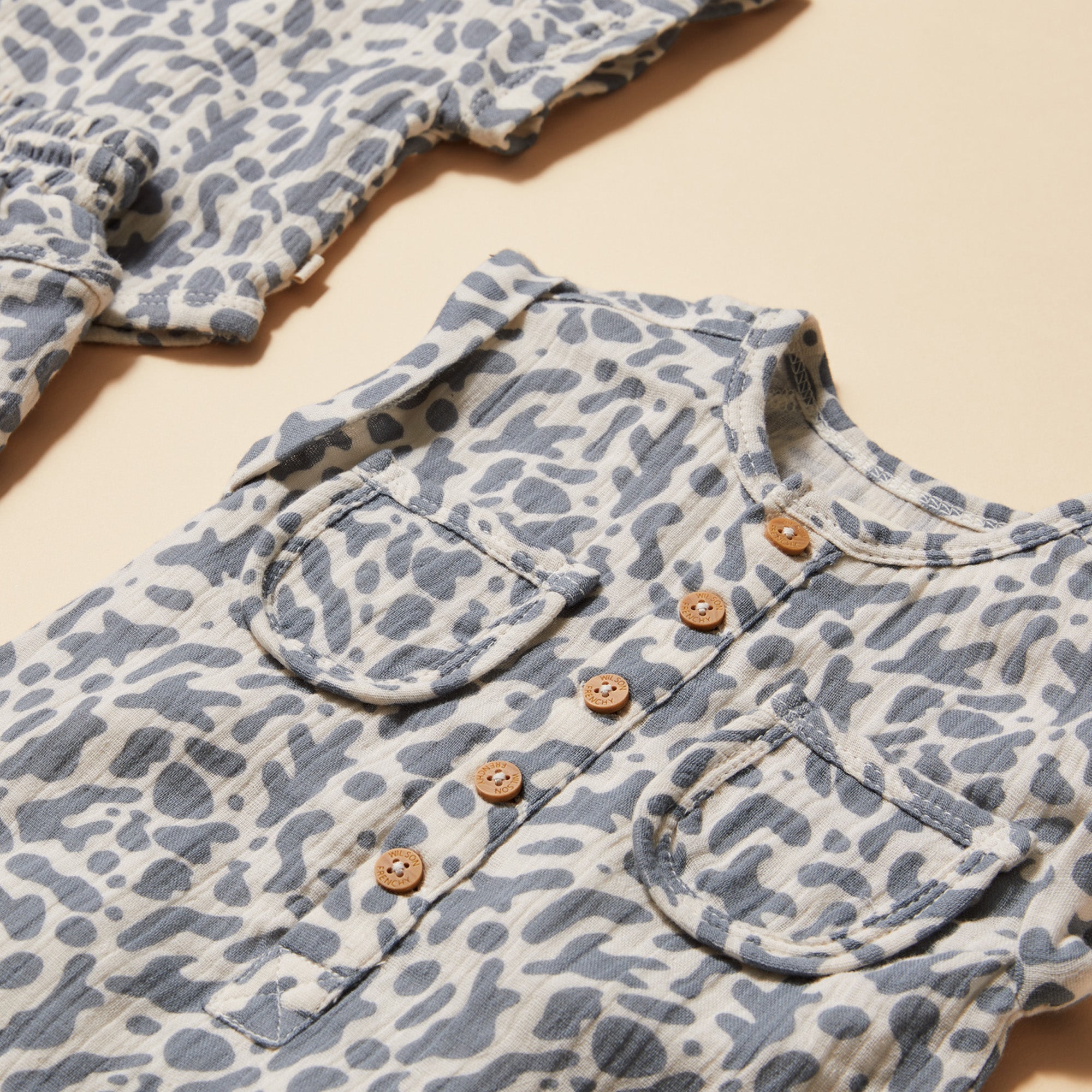 Blue Coral Organic Crinkle Growsuit