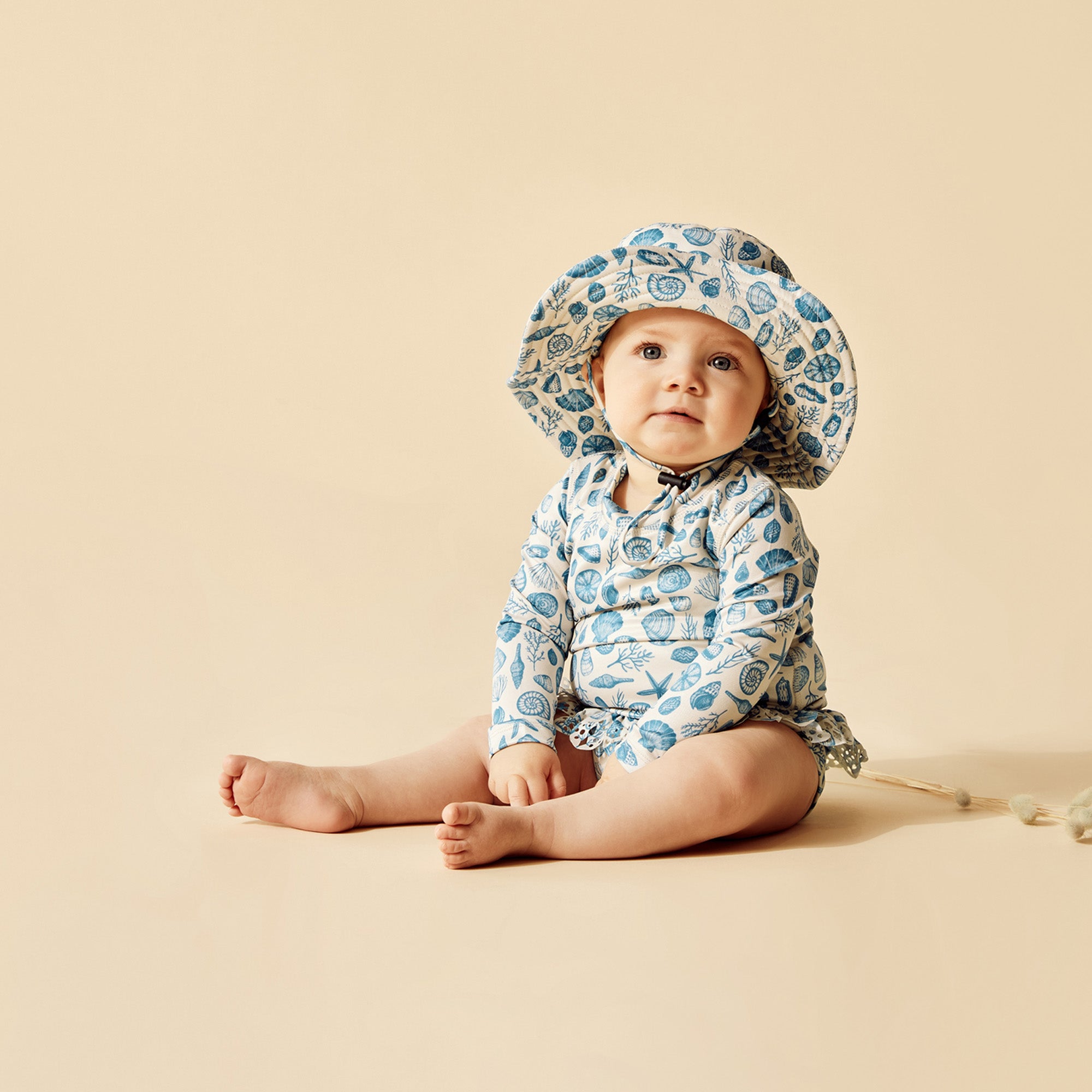 Wilson and Frenchy Shells Cutwork Rashie Swim set