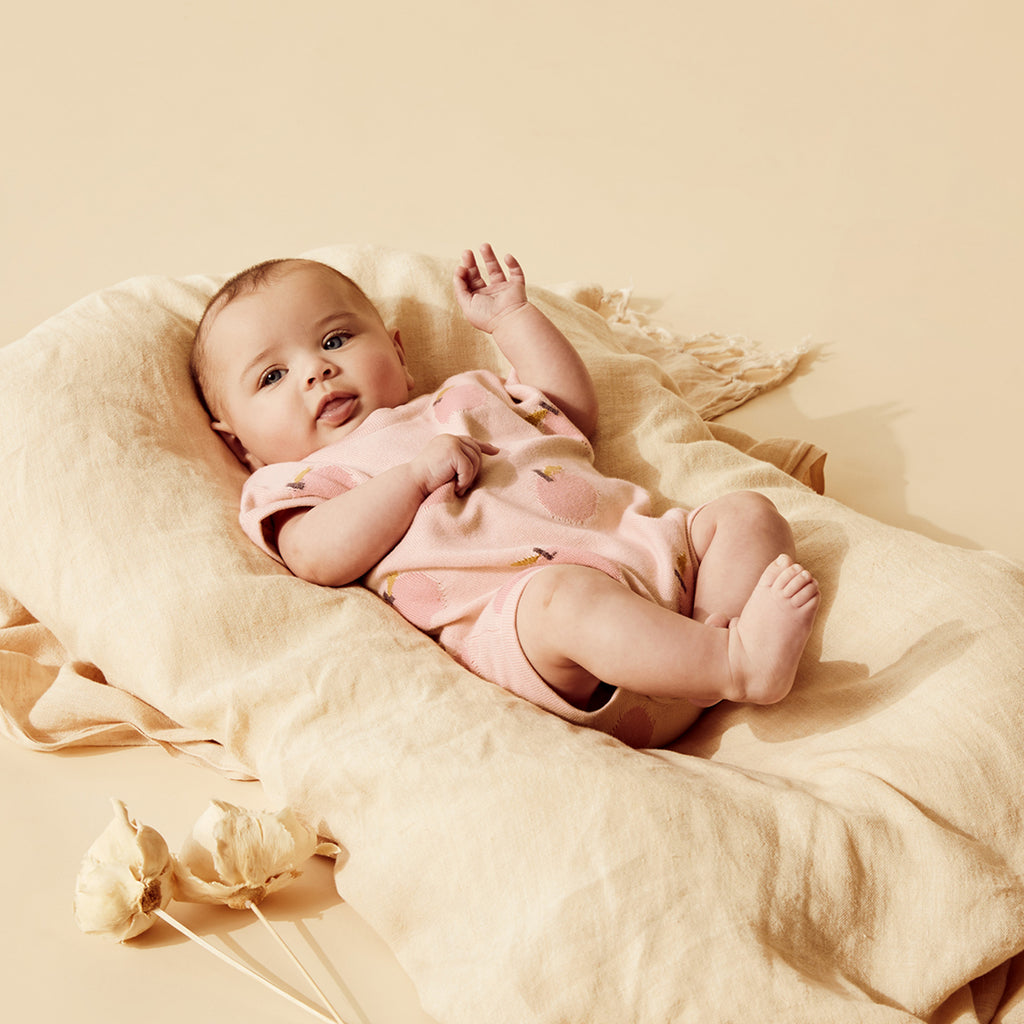 Just Peachy Organic Knitted Growsuit