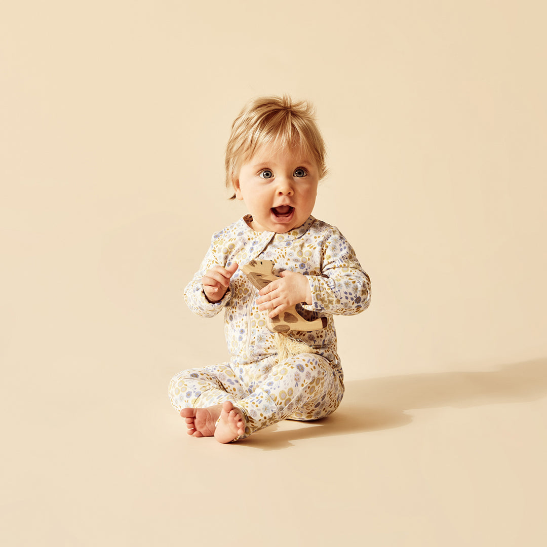 Wilson and Frenchy Little Meadow Organic Zipsuit with Feet