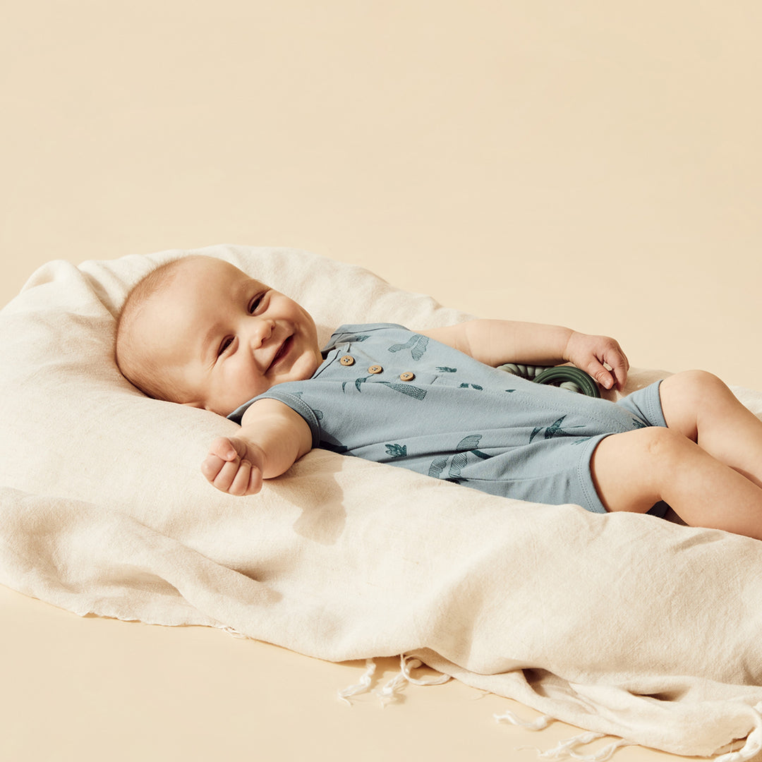 Wilson and Frenchy Palm Days Organic Henley Growsuit