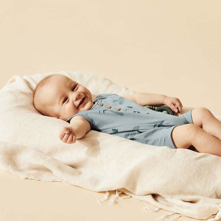 Wilson and Frenchy Palm Days Organic Henley Growsuit