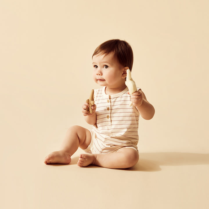 Wilson and Frenchy Squiggle Organic Henley Growsuit