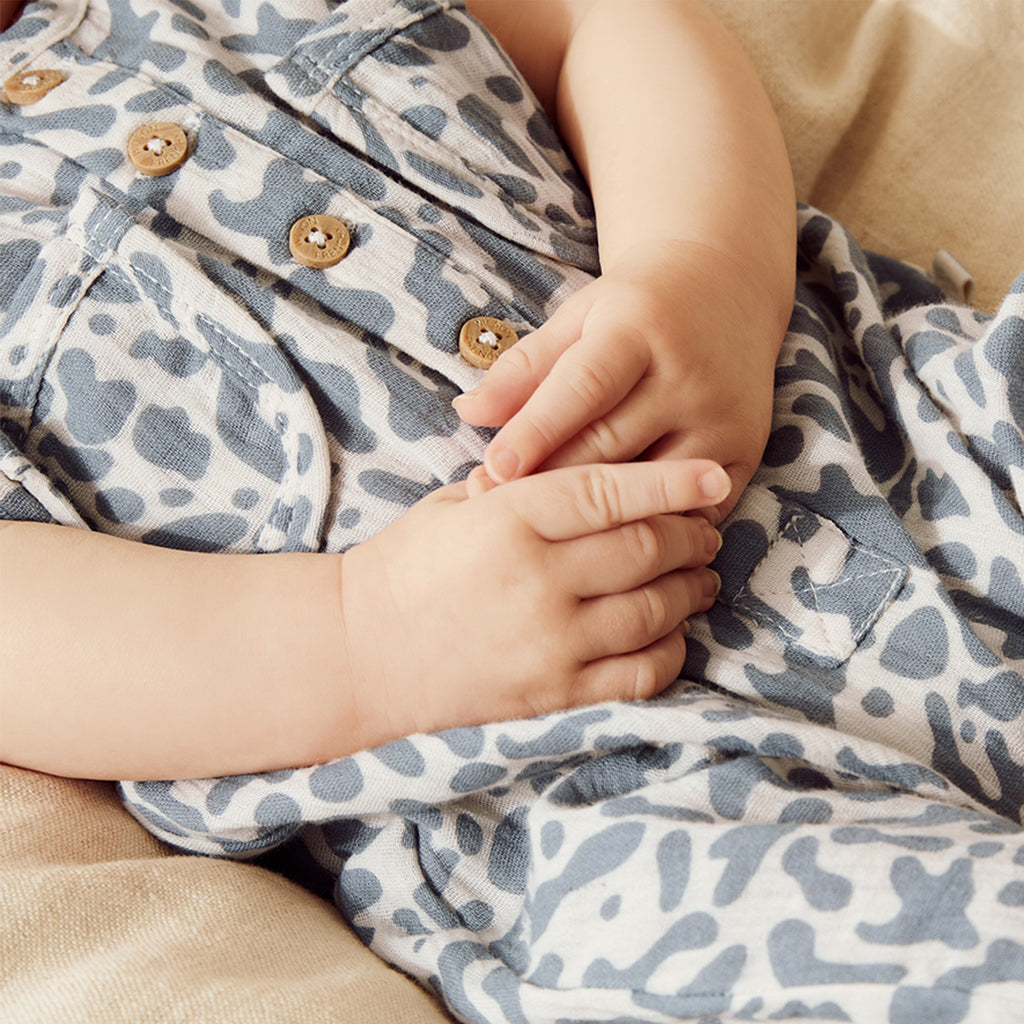 Blue Coral Organic Crinkle Growsuit