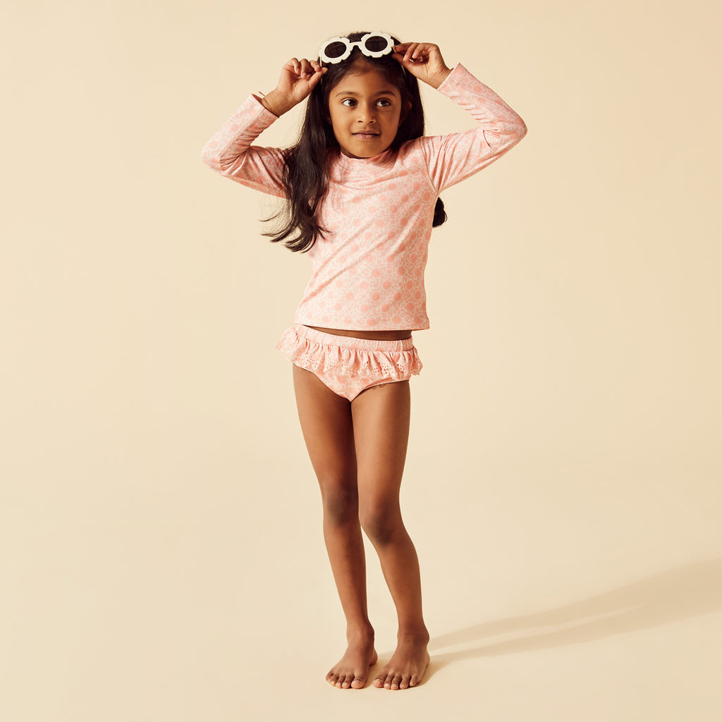 Wilson and Frenchy Amelie Floral Cutwork Rashie Swim set