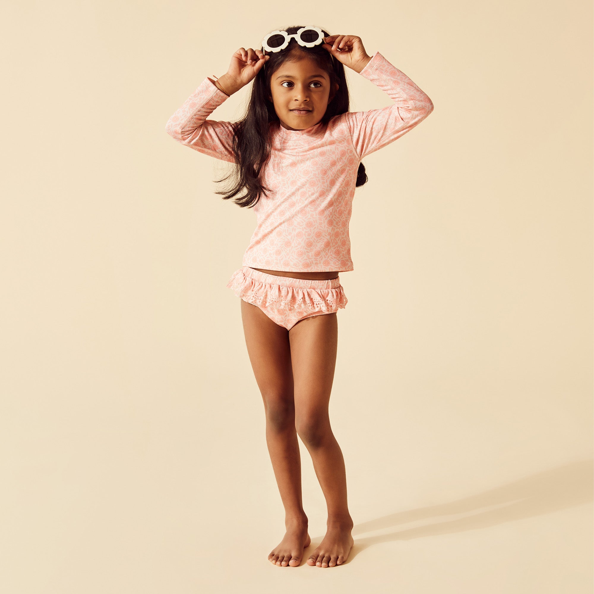 Wilson and Frenchy Amelie Floral Cutwork Rashie Swim set