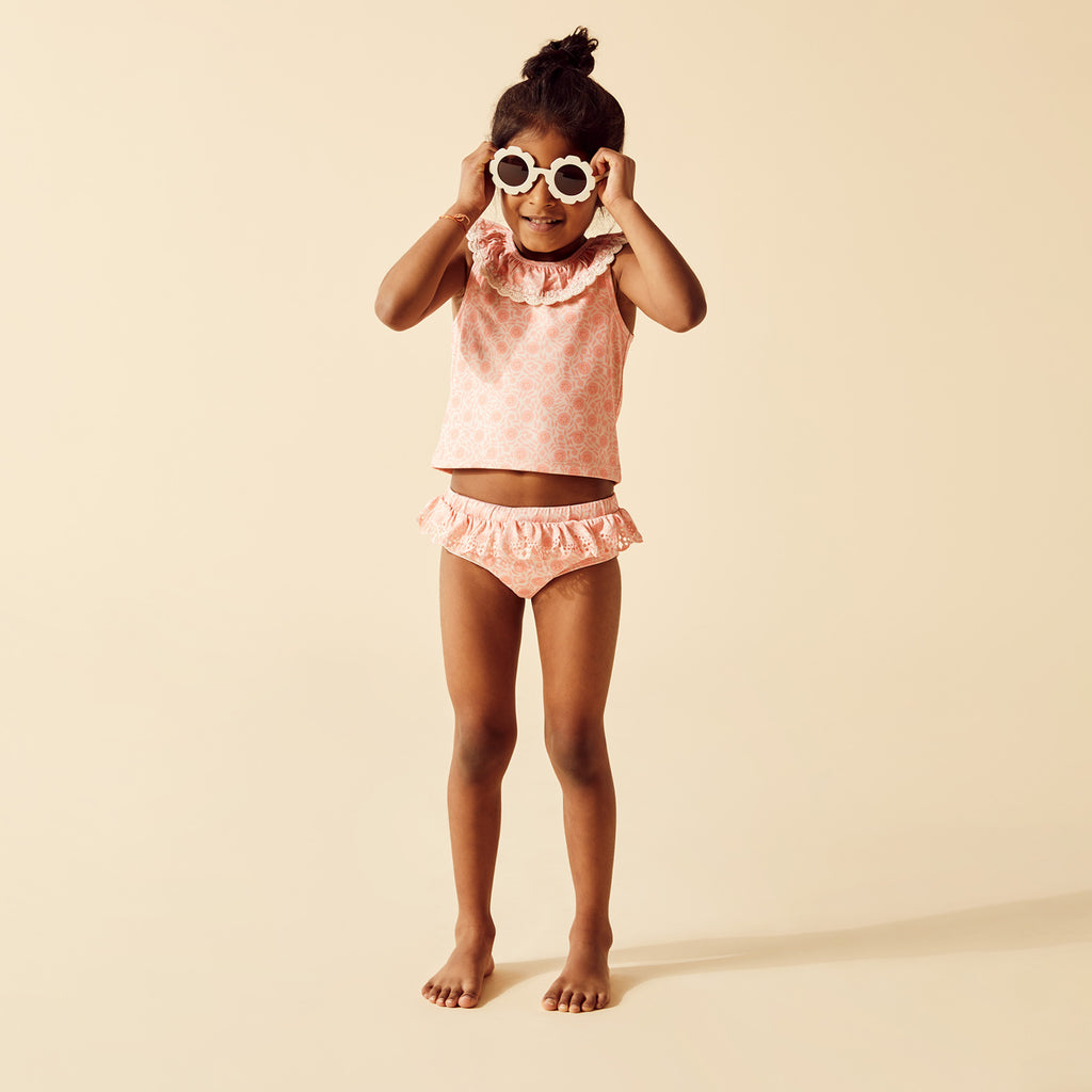 Amelie Floral Crochet Two Piece Swimsuit