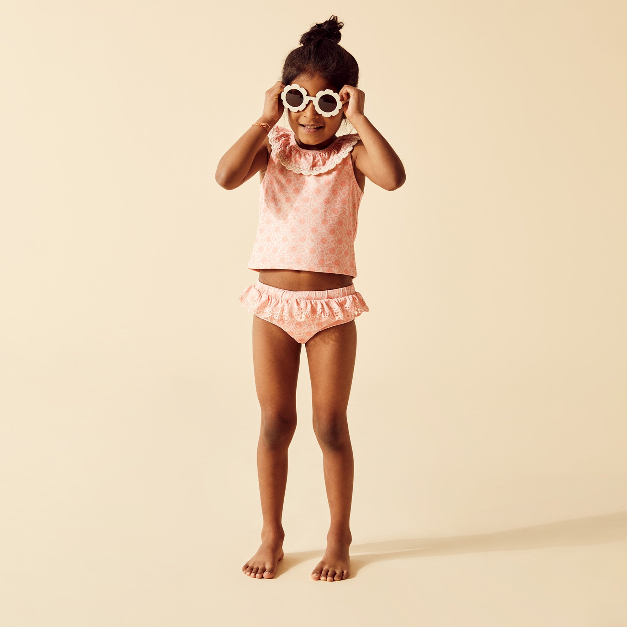 Amelie Floral Crochet Two Piece Swimsuit
