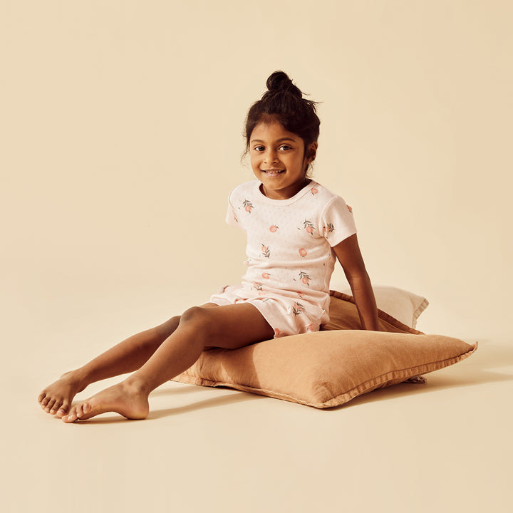 Wilson and Frenchy Peaches Organic Pointelle Short Sleeved Pyjamas