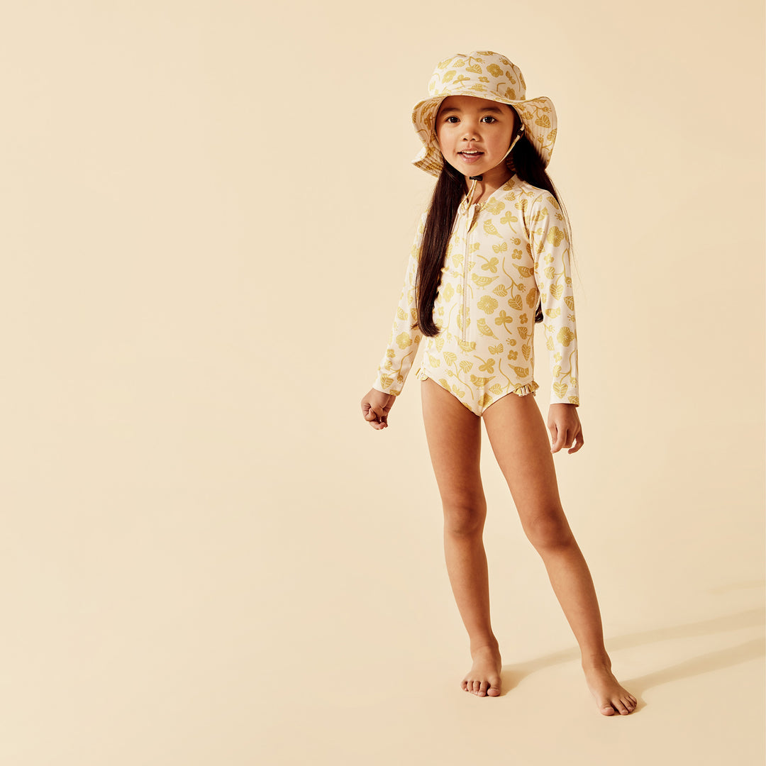 Wilson and Frenchy Goldie Floral Long Sleeve Swimsuit