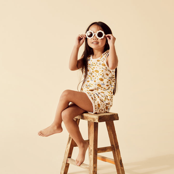 Wilson and Frenchy Flower Burst Organic Terry Singlet