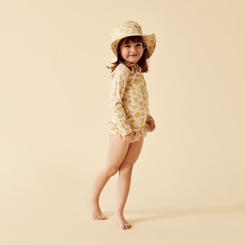 Goldie Floral Cutwork Rashie Swim set
