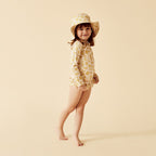 Goldie Floral Cutwork Rashie Swim set