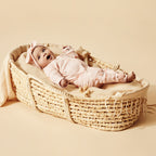 Peaches Organic Pointelle Zipsuit with Feet
