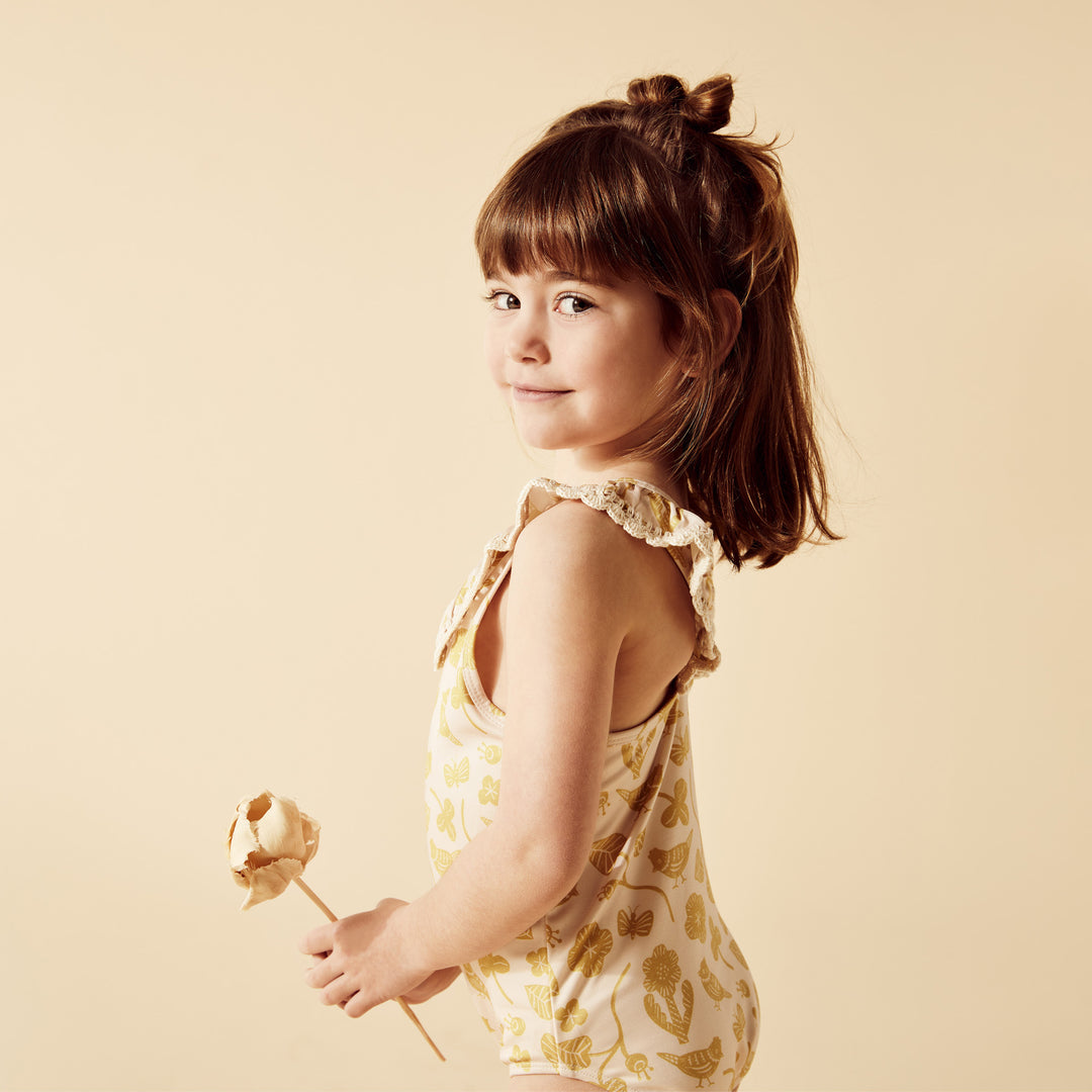 Wilson and Frenchy Goldie Floral Crochet Swimsuit