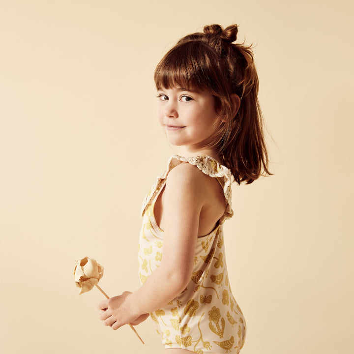 Wilson and Frenchy Goldie Floral Crochet Swimsuit