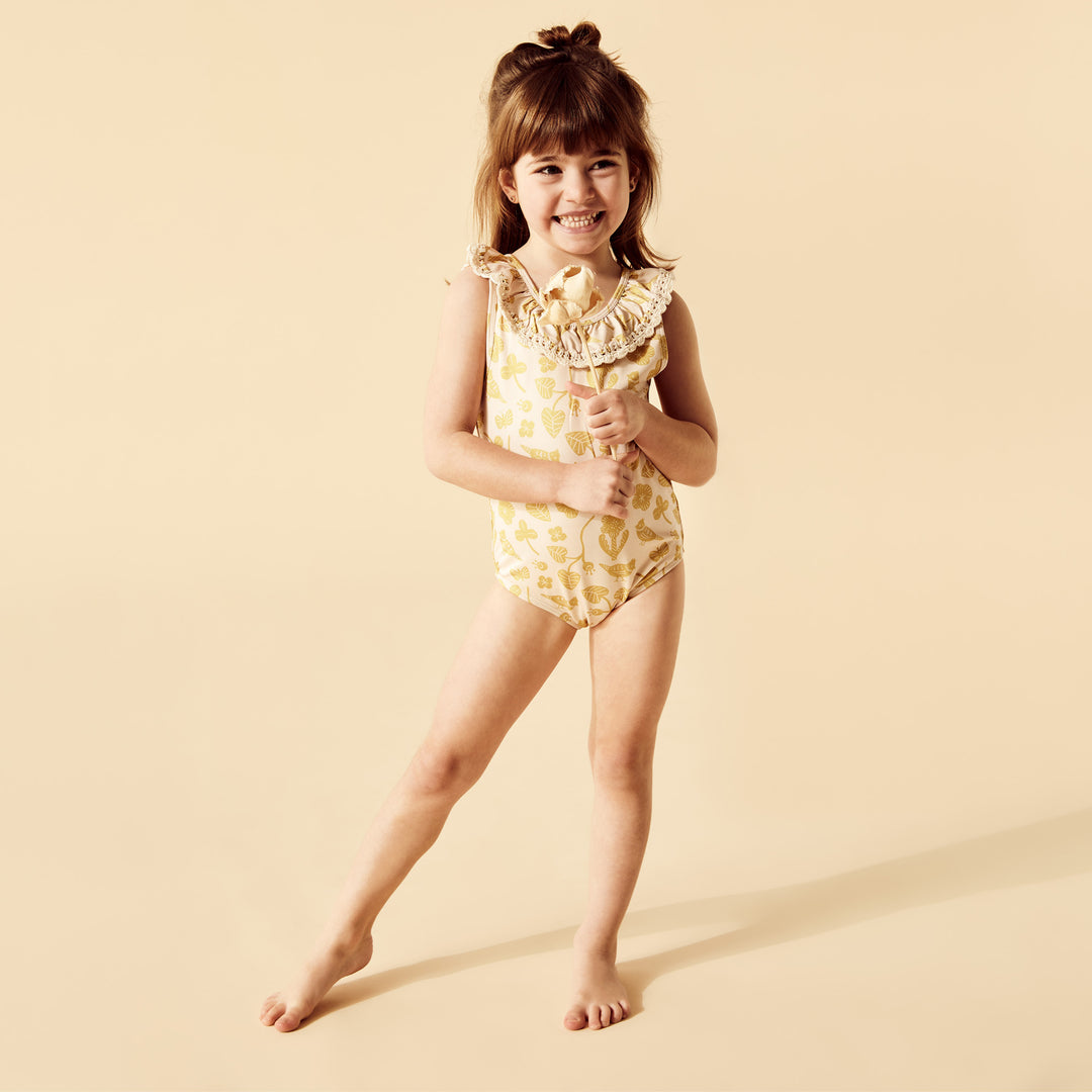 Wilson and Frenchy Goldie Floral Crochet Swimsuit