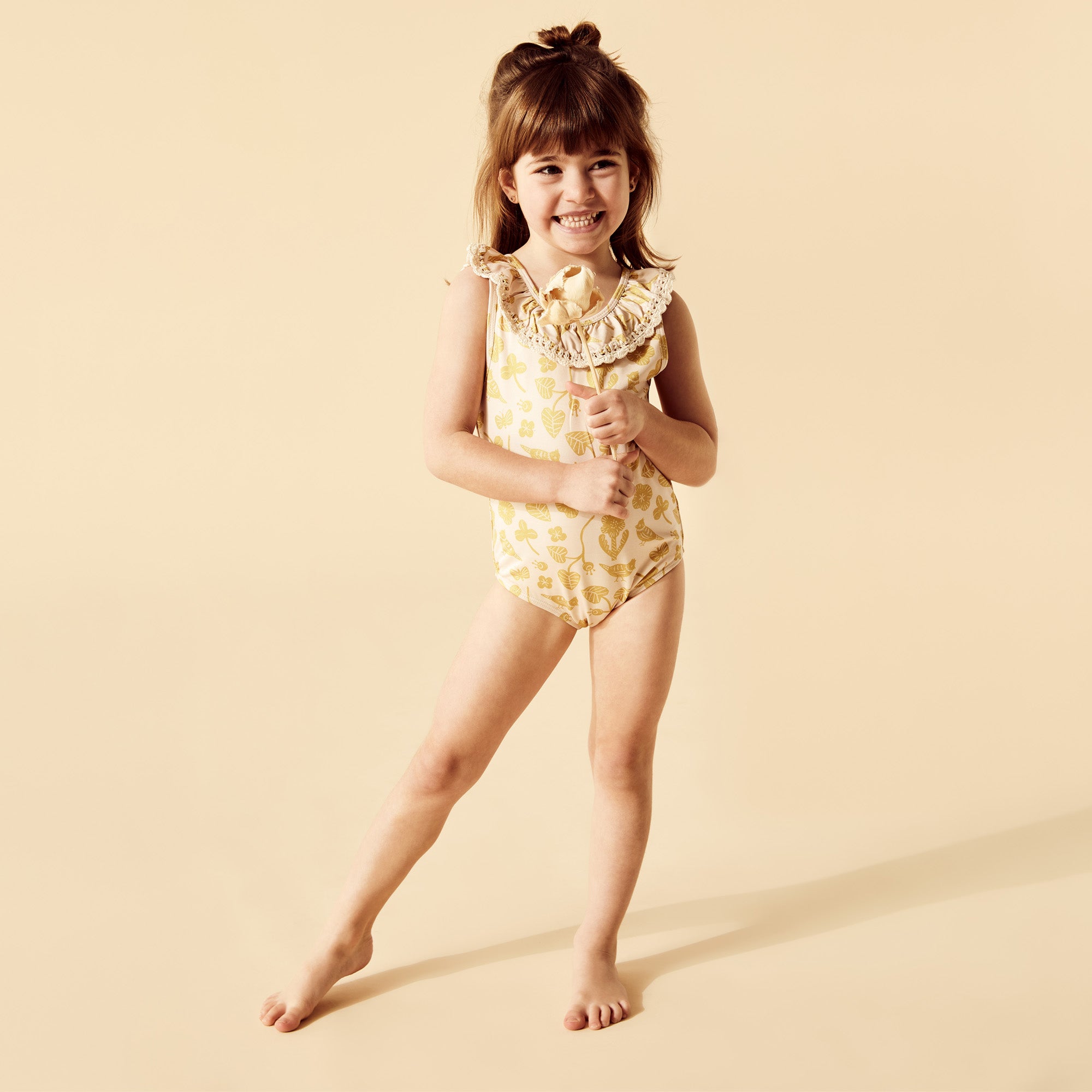 Wilson and Frenchy Goldie Floral Crochet Swimsuit
