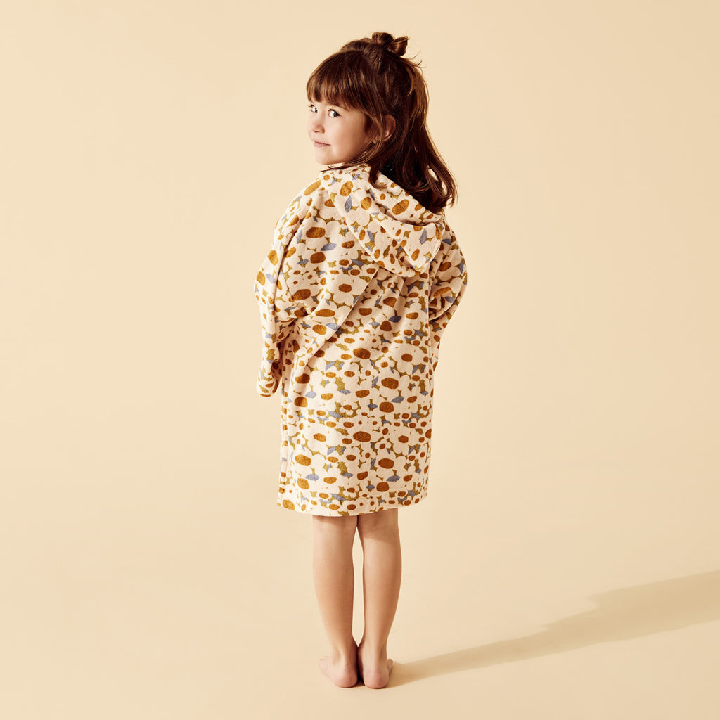 Flower Burst Organic Terry Hooded Towel
