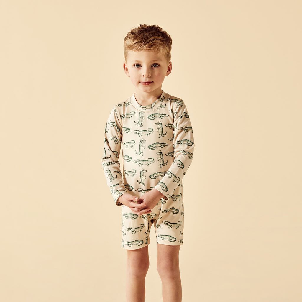 Little Croc One Piece Boyleg Swimsuit