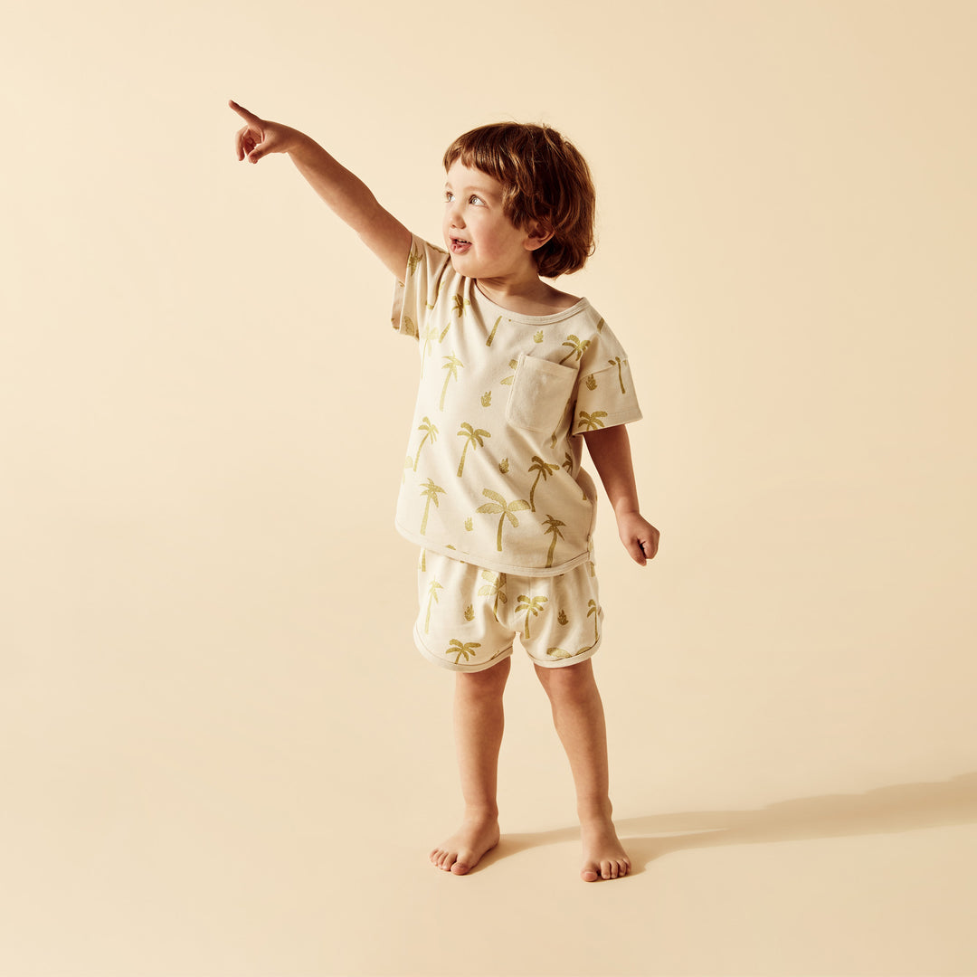 Wilson and Frenchy Palm Days Organic Tee - Natural